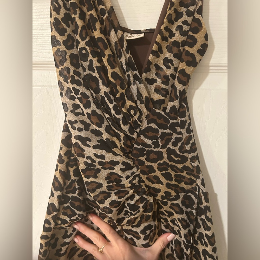 Ema Savahl Leopard/Cheetah Cocktail Dress - Picture 2 of 8